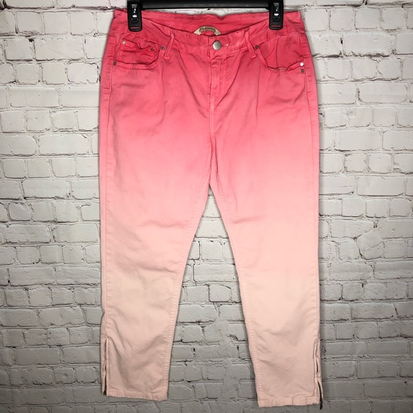 Soft Surroundings Pink Ombre Skinny Ankle Pants - Picture 2 of 6